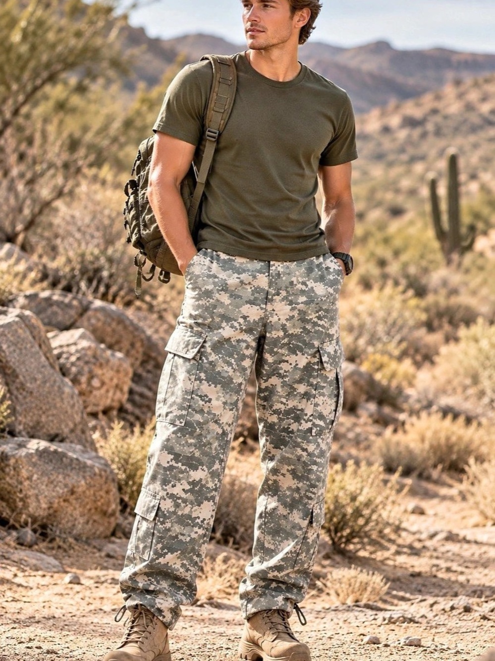 Propper M Short ACU Digital Camo Cargo Pants Military Y2K Gorpcore Utility Army